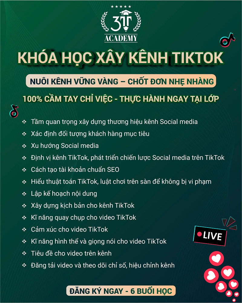 Khóa học Xây kênh TikTok tại 3T Academy dành cho phụ huynh, đi từ gốc rễ